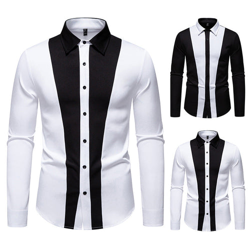 Herren Elegantes Hemd mit farbigen Kontrasteinsätzen