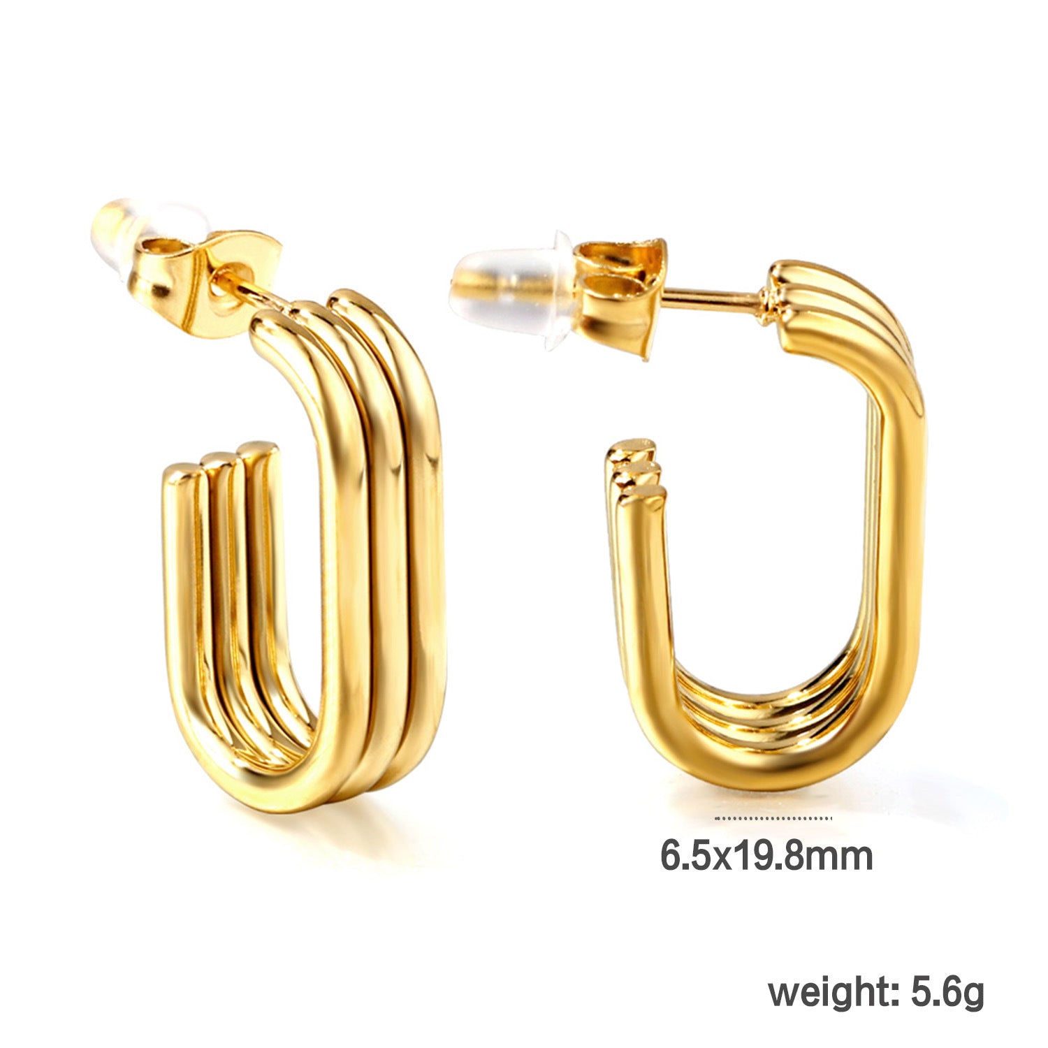 Damen elegante Creolen mit geschwungenem Design und hochwertiger Polierung Shop Nory