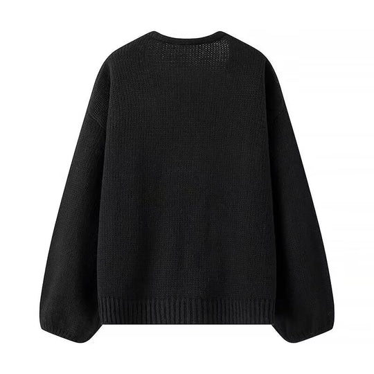 Damen Strickcardigan mit V-Ausschnitt und dreifachen Pailletten‑Schleifen Shop Nory