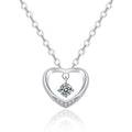 Damen Halskette mit herzförmigem Anhänger und funkelndem Zirkonia-Shop Nory