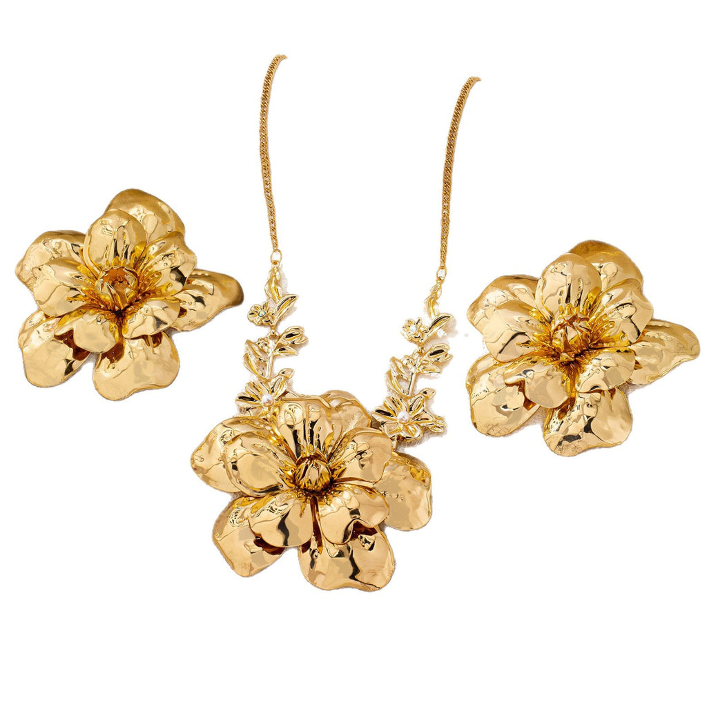 Damen Schmuckset mit kunstvollem Blütenmotiv Shop Nory