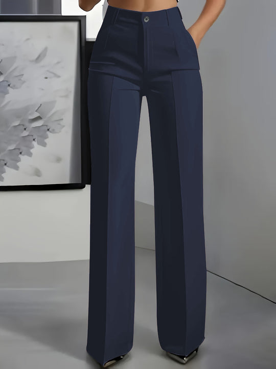 Damen Hochtaillierte Bundfalten‑Hose mit weitem Bein und Bügelfalte Shop Nory