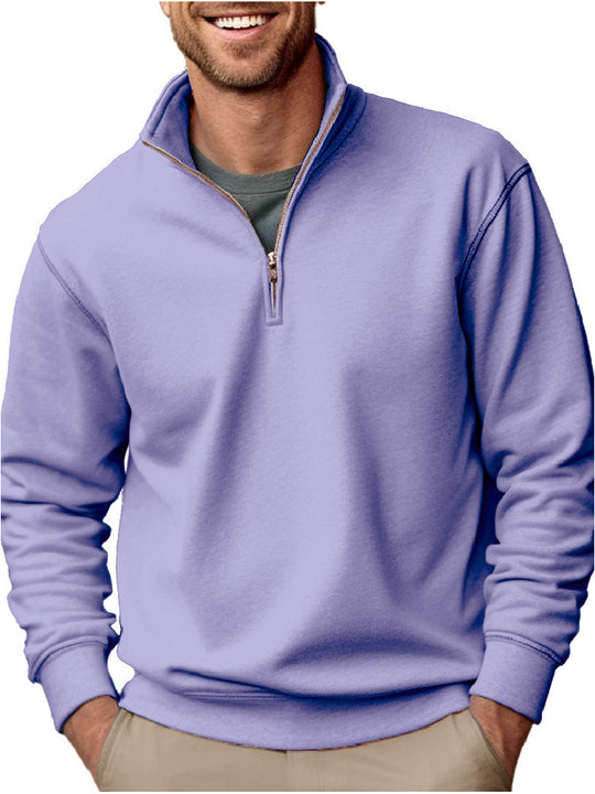 Herren nan Halbzip-Sweatshirt mit Stehkragen und weichem Fleece-Innenfutter Shop Nory