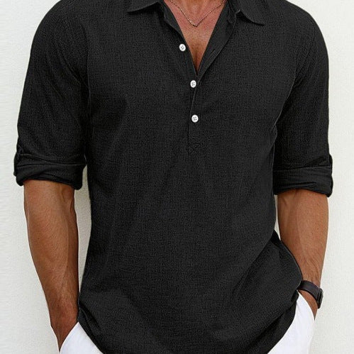 Herren Poloshirt mit modernen Knöpfen und lässigem Schnitt