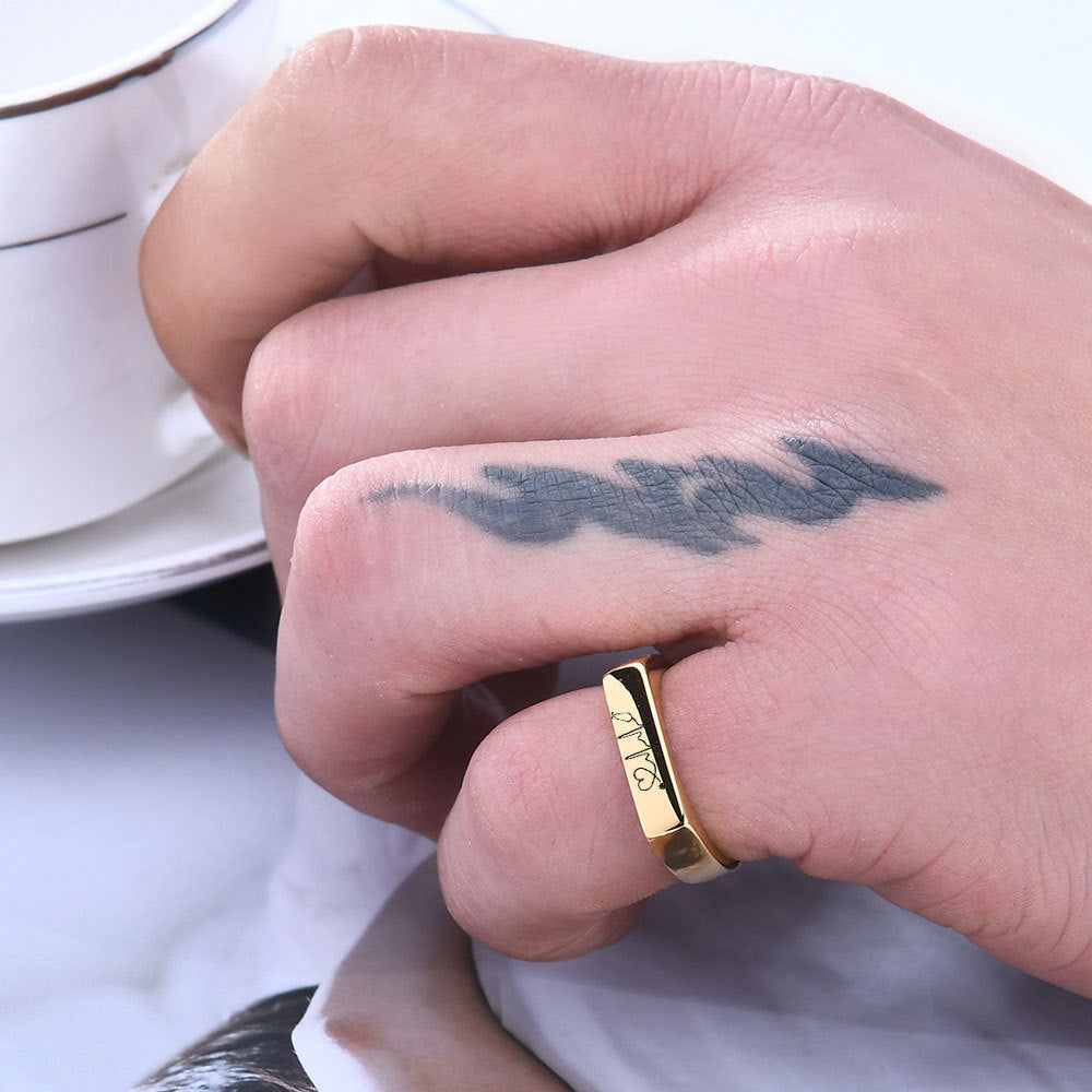 Damen Ring mit herzförmigem Pulsdesign Shop Nory
