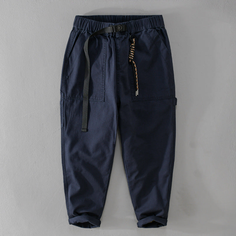 Herren Tapered-Cargohose im Utility-Stil mit gekrempeltem Saum und elastischem Bund Shop Nory
