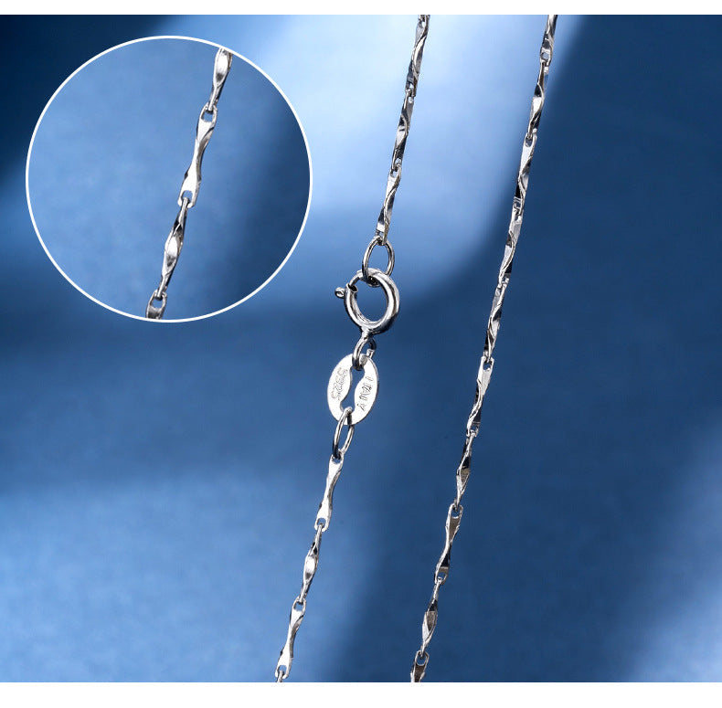 925 Sterling Silber Melonensamen Kette Kabelkette Schmelzkette Beschichtung Geometrische Halskette | Shop Nory