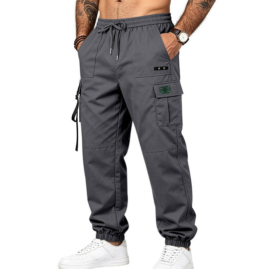 Herren Multifunktionale Cargo-Jogginghose mit Elastikbund, Gurt- und Taschen-Details Shop Nory