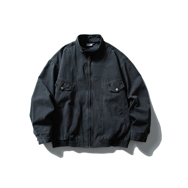 Herren Boxy-Fieldblouson mit Stehkragen, Frontreißverschluss und Pattentaschen Shop Nory