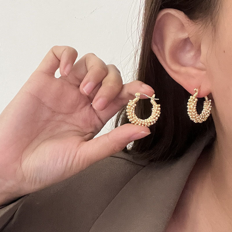 Damen Ohrhänger mit strukturiertem Kugeldesign Shop Nory