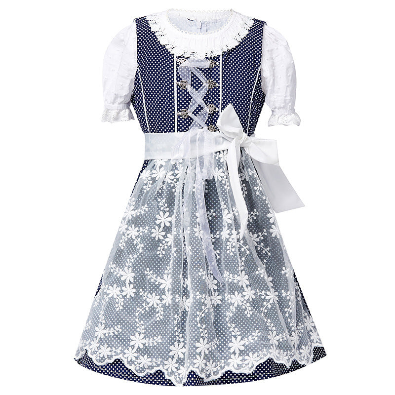 Damen nan traditionelles Dirndlkleid mit Spitzenbluse und bestickter Tüllschürze Shop Nory