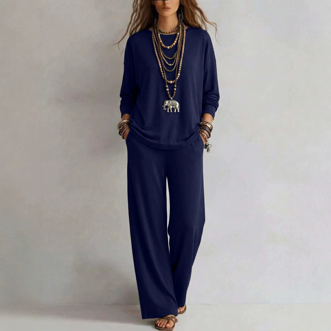 Damen Loungewear-Set mit weitem Bund und Oversize-Langarmshirt Shop Nory