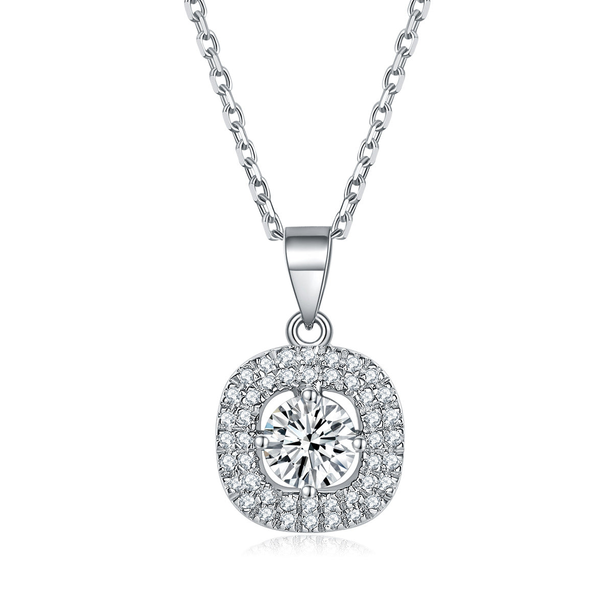 Damen Verlobungsring mit elegantem quadratischem Aquamarin und Zirkonia-Besatz Shop Nory