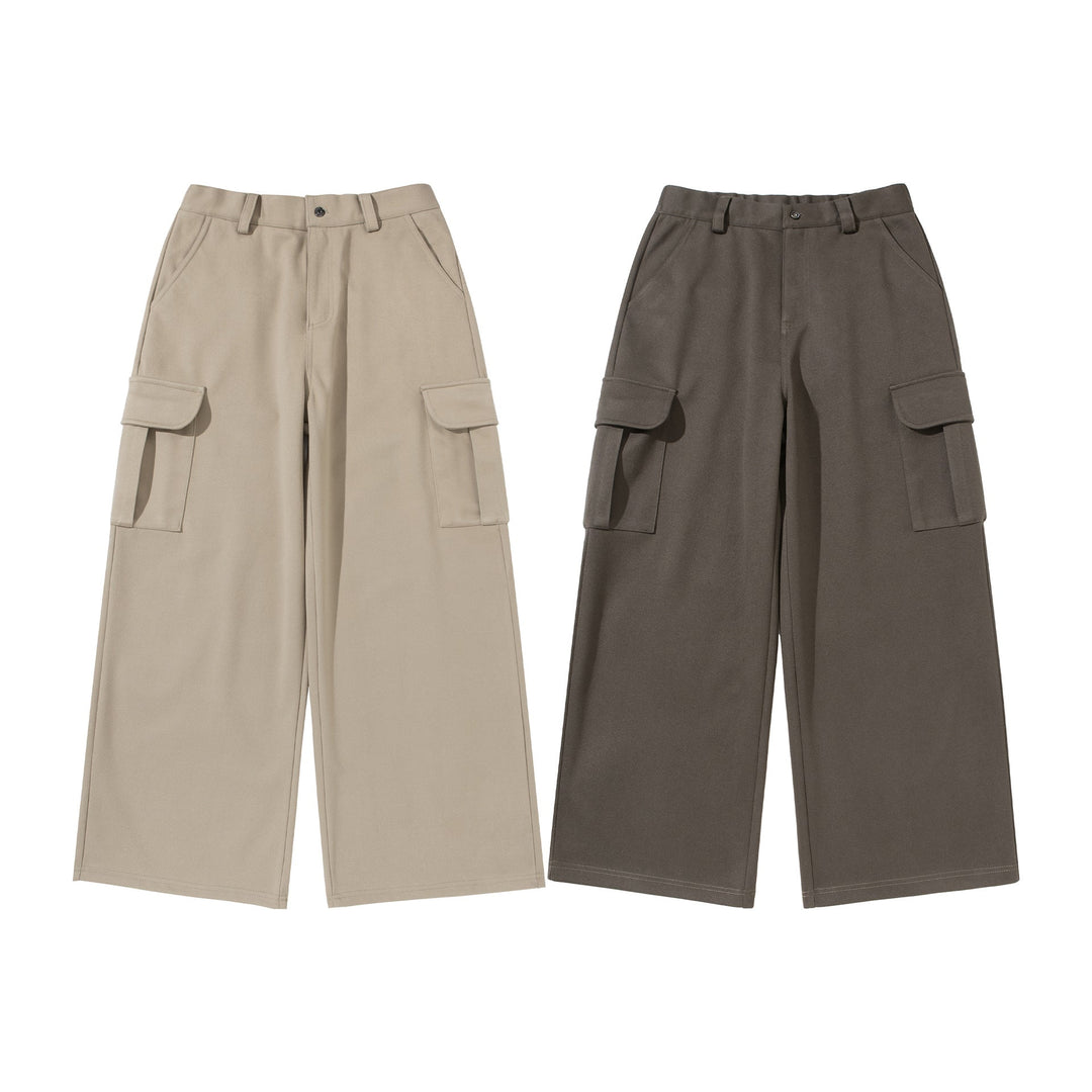 Damen Cropped Cargo-Hose mit weitem Bein und aufgesetzten Taschen Shop Nory