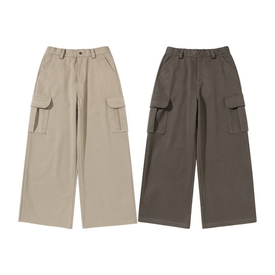 Damen Cropped Cargo-Hose mit weitem Bein und aufgesetzten Taschen Shop Nory