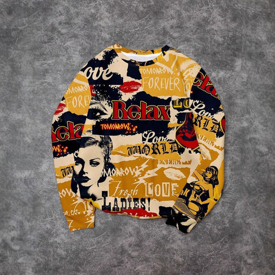 Damen Lässiger Sweatshirt mit kreativem Grafikdruck Shop Nory