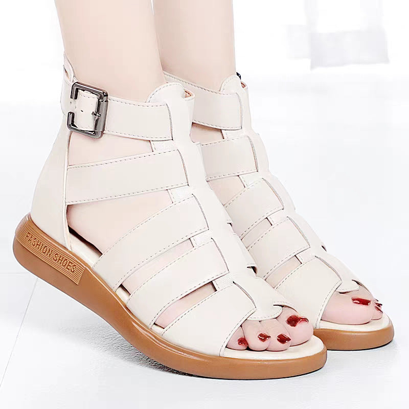 Damen Sandalen mit modischem Riemendesign und Komfortsohle
