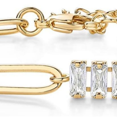 Damen Glamouröses Armband mit funkelnden Zirkonia-Steinen Shop Nory