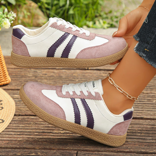 Damen Retro-Sneaker mit Velours-Overlays, Zierstreifen und profildetails Shop Nory