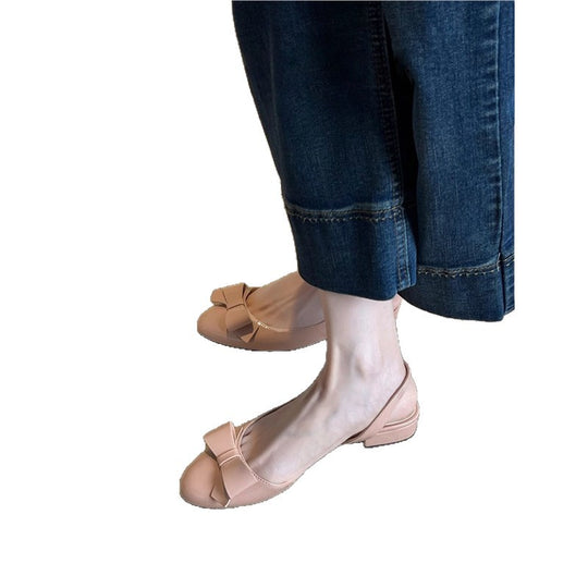 Damen Slingback‑Ballerinas mit Lackoptik, Schleifen‑Detail und gepolsterter Innensohle Shop Nory
