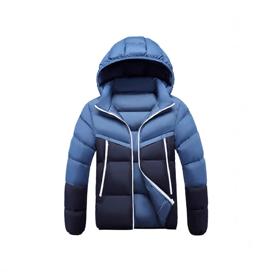 Herren Leichte Steppjacke mit Kapuze und zweifarbiger Blockoptik Shop Nory