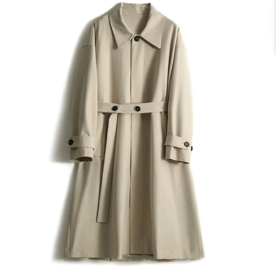 Damen Modische Trenchjacke mit Taillengürtel und schickem Design Shop Nory