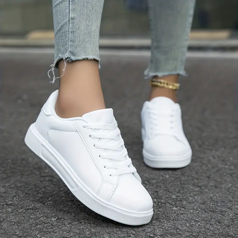 Damen nan minimalistische Sneaker im veganen Lederlook mit gepolsterter Komfortsohle