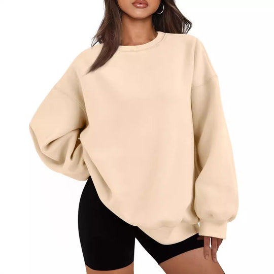 Damen nan Boxy-Crewneck-Sweat mit extraweiter Passform, Raglanärmeln und weichem Fleece-Innenfutter Shop Nory