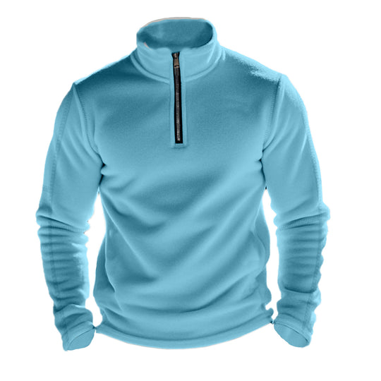 Herren nan funktionaler Fleecepullover mit Halbzip, Stehkragen und Raglanärmeln Shop Nory