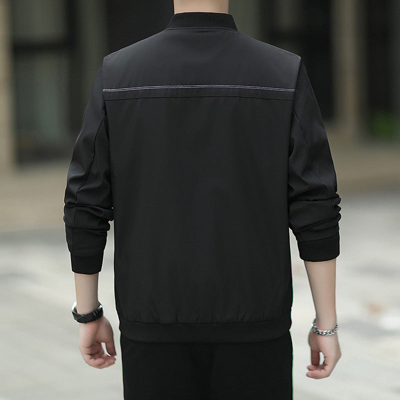 Herren leichter Nylon-Bomber mit minimalistischem Design und gerippten Bündchen Shop Nory