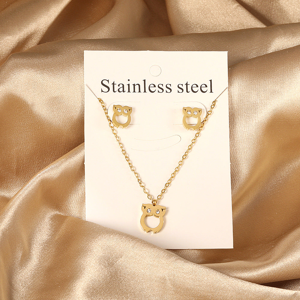 Damen Schmuckset mit Eulenmotiv Shop Nory