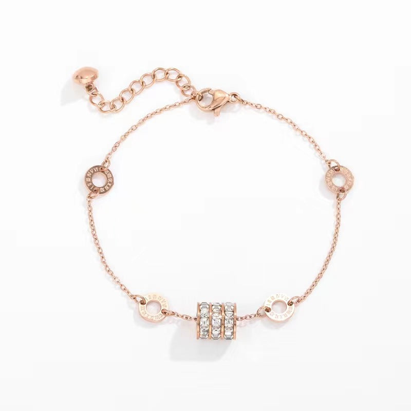 Damen Glitzernde Kristall-akzentuierte Kettenarmband Shop Nory