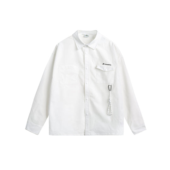 Unisex Overshirtjacke im Utility‑Stil mit Druckknopfleiste und Karabinerdetail Shop Nory
