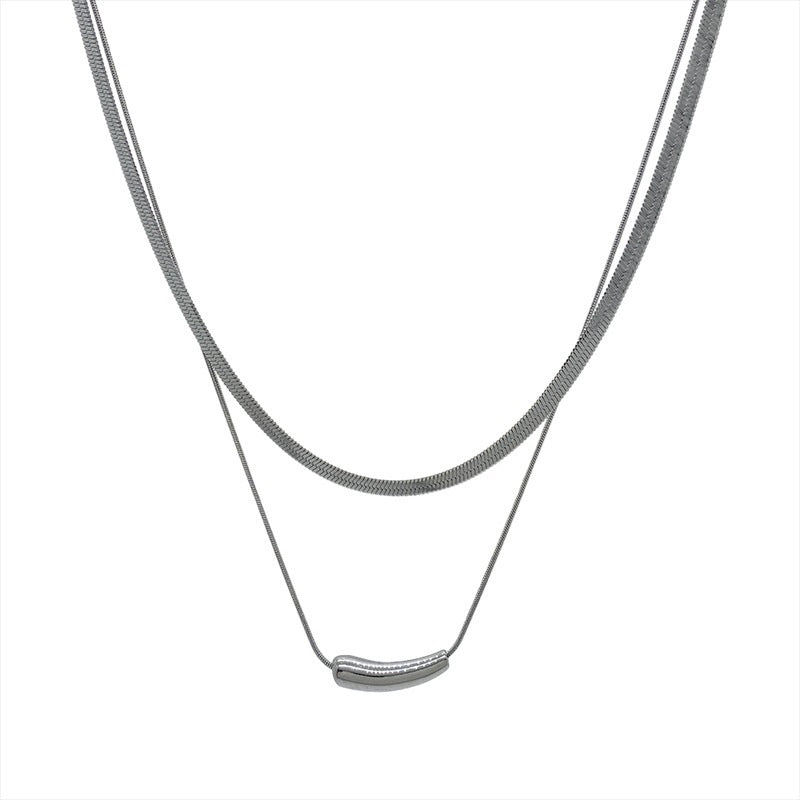 Damen Doppelstrang Halskette aus hochwertigem Edelstahl Shop Nory