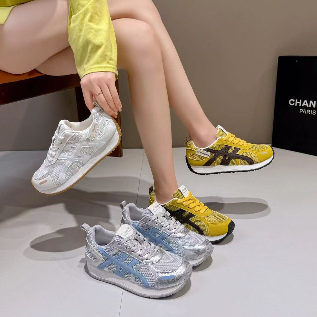 Damen Leichte Freizeit‑Sneaker mit Netzstruktur, stoßdämpfender EVA‑Zwischensohle und Overlay‑Design Shop Nory