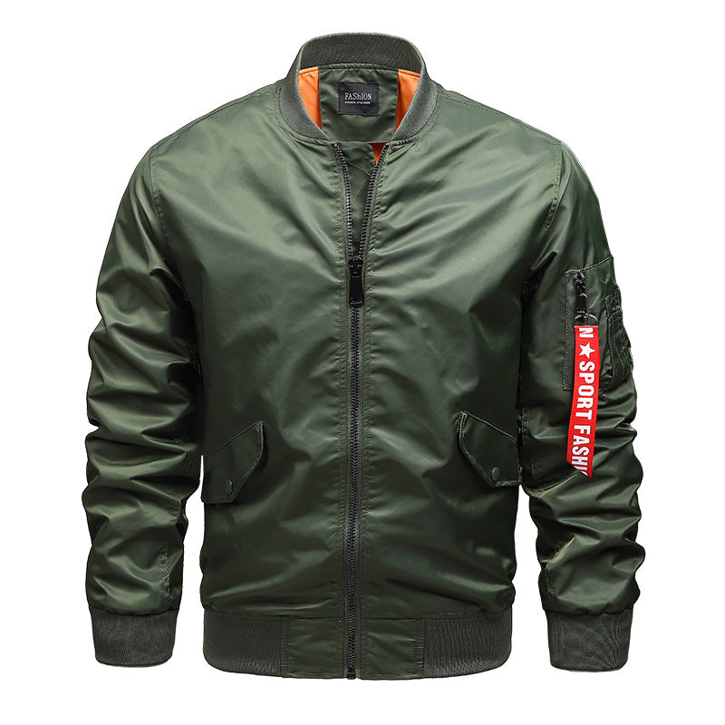 Herren leichtes Pilotblouson aus Hightech‑Nylon mit Ärmel‑Organizer und kontrastierendem Innenfutter Shop Nory