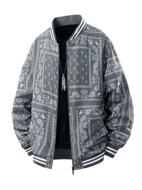 Herren Coole Bomberjacke mit Paisleymuster Shop Nory