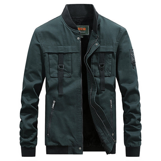 Herren Utility-Fieldjacke mit Stehkragen, D-Ring-Details und Reißverschlusstaschen Shop Nory