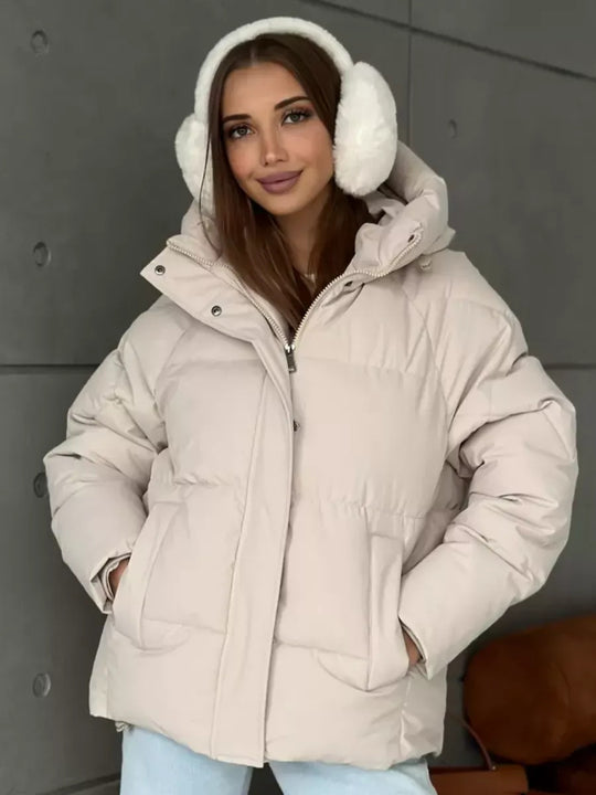 Damen Modische Oversized Daunenjacke
