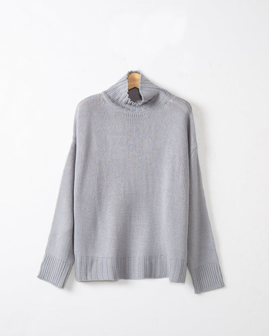 Damen Rollkragen-Pullover aus Grobstrick mit Oversize-Schnitt Shop Nory