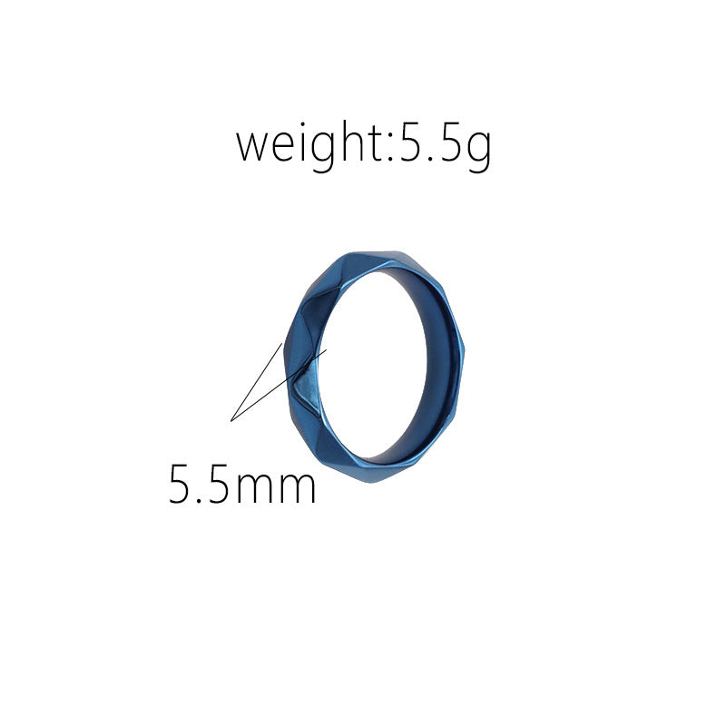 Damen Modischer Ring mit facettierter Oberfläche Shop Nory