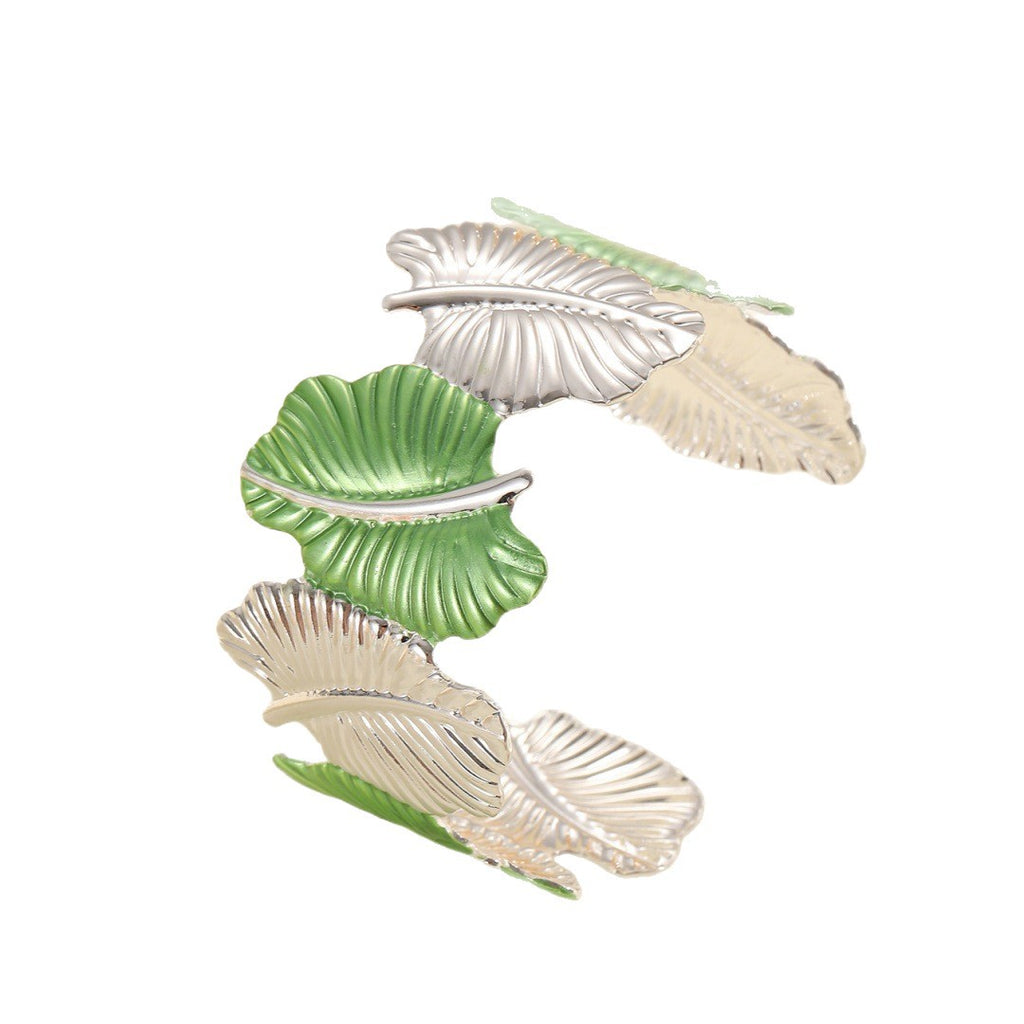 Damen Armreif mit kunstvollem Blattdesign Shop Nory