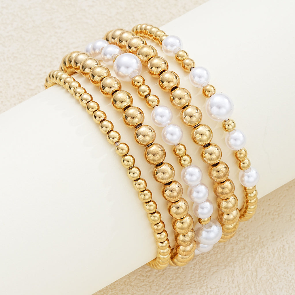 Damen Armband-Set mit stilvollen geometrischen und glänzenden Elementen Shop Nory