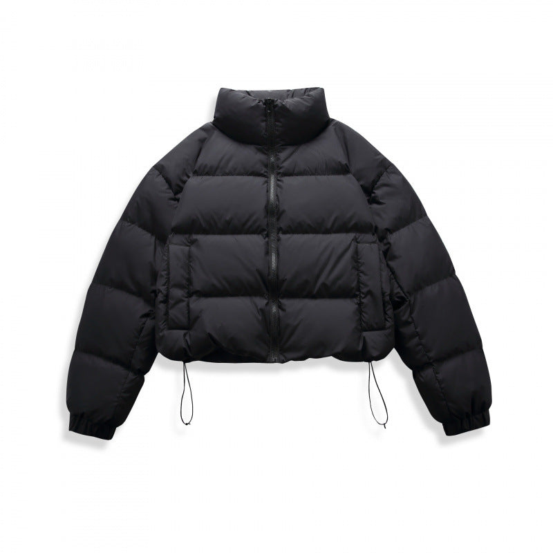 Damen Kurz geschnittene gesteppte Winterjacke im Cropped‑Style mit hohem Stehkragen Shop Nory