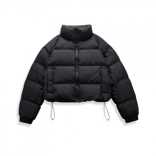 Damen Kurz geschnittene gesteppte Winterjacke im Cropped‑Style mit hohem Stehkragen Shop Nory