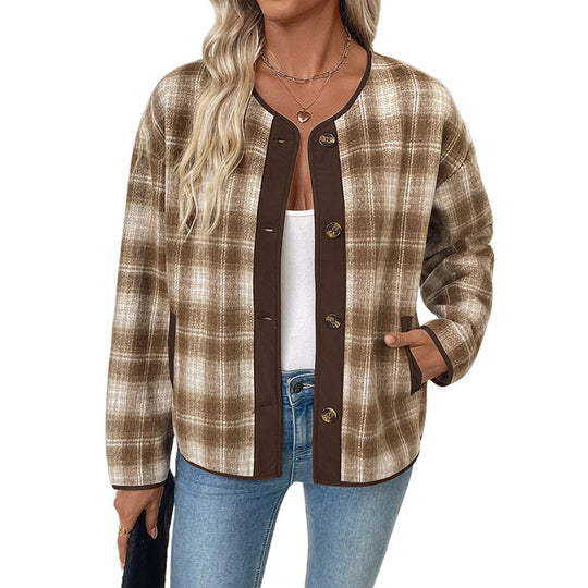Damen Fleecejacke im karomuster Shop Nory