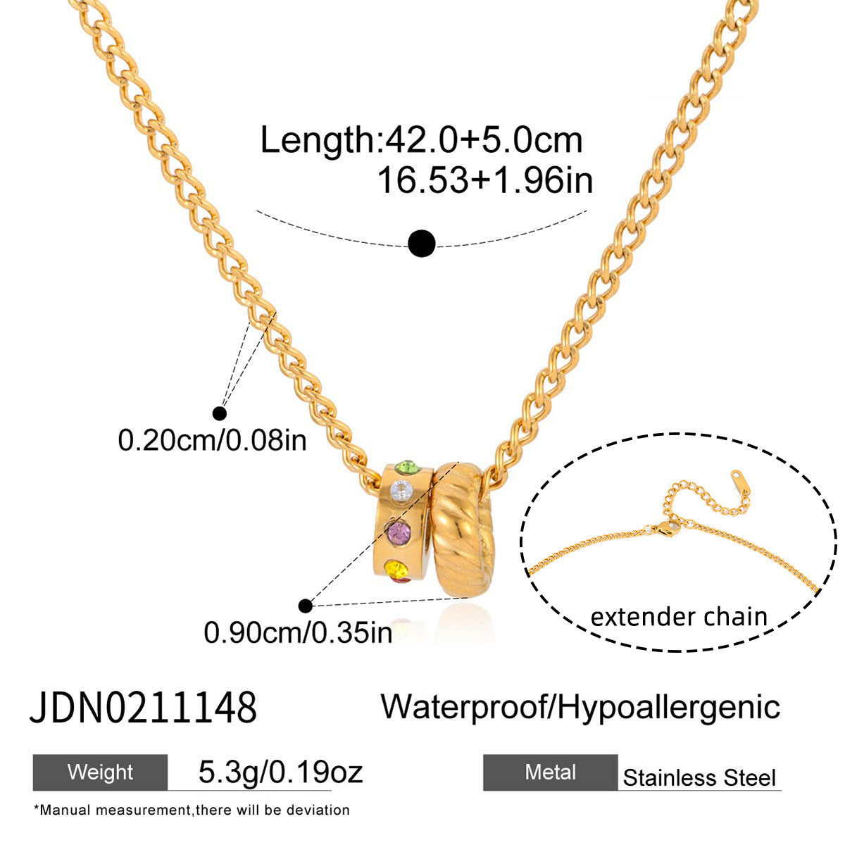 Damen Halskette mit funkelndem Zirkonia-Anhänger und eleganter Gliederkette Shop Nory