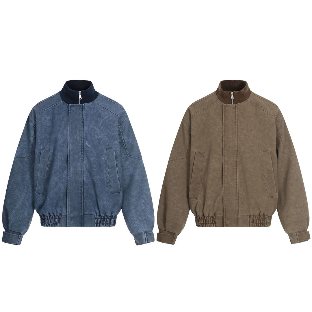 Herren Kurzboxy Blouson aus Cordstoff mit hohem Rippkragen und elastischem Saum Shop Nory