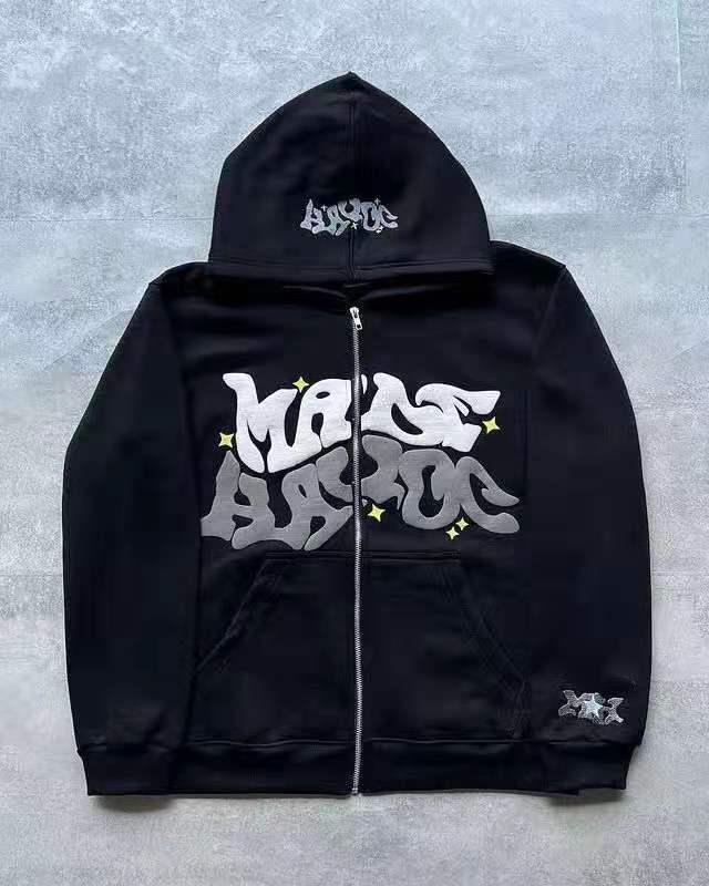 Damen sportliche Kapuzenjacke im urbanen Graffiti-Stil