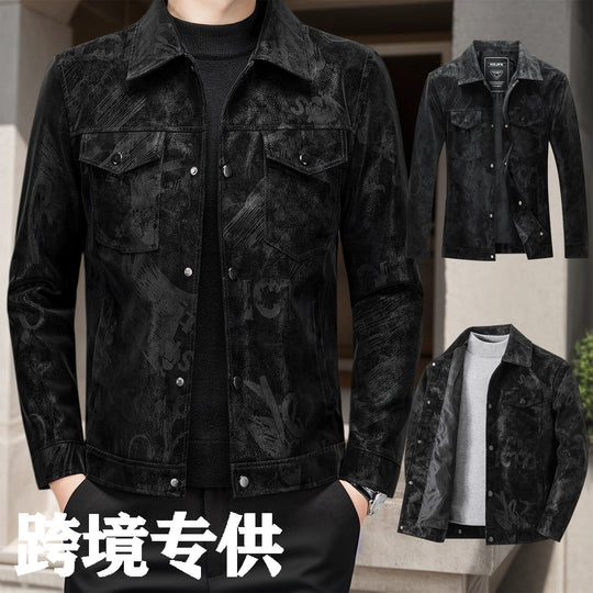 Herren Lässige Wildlederjacke Shop Nory